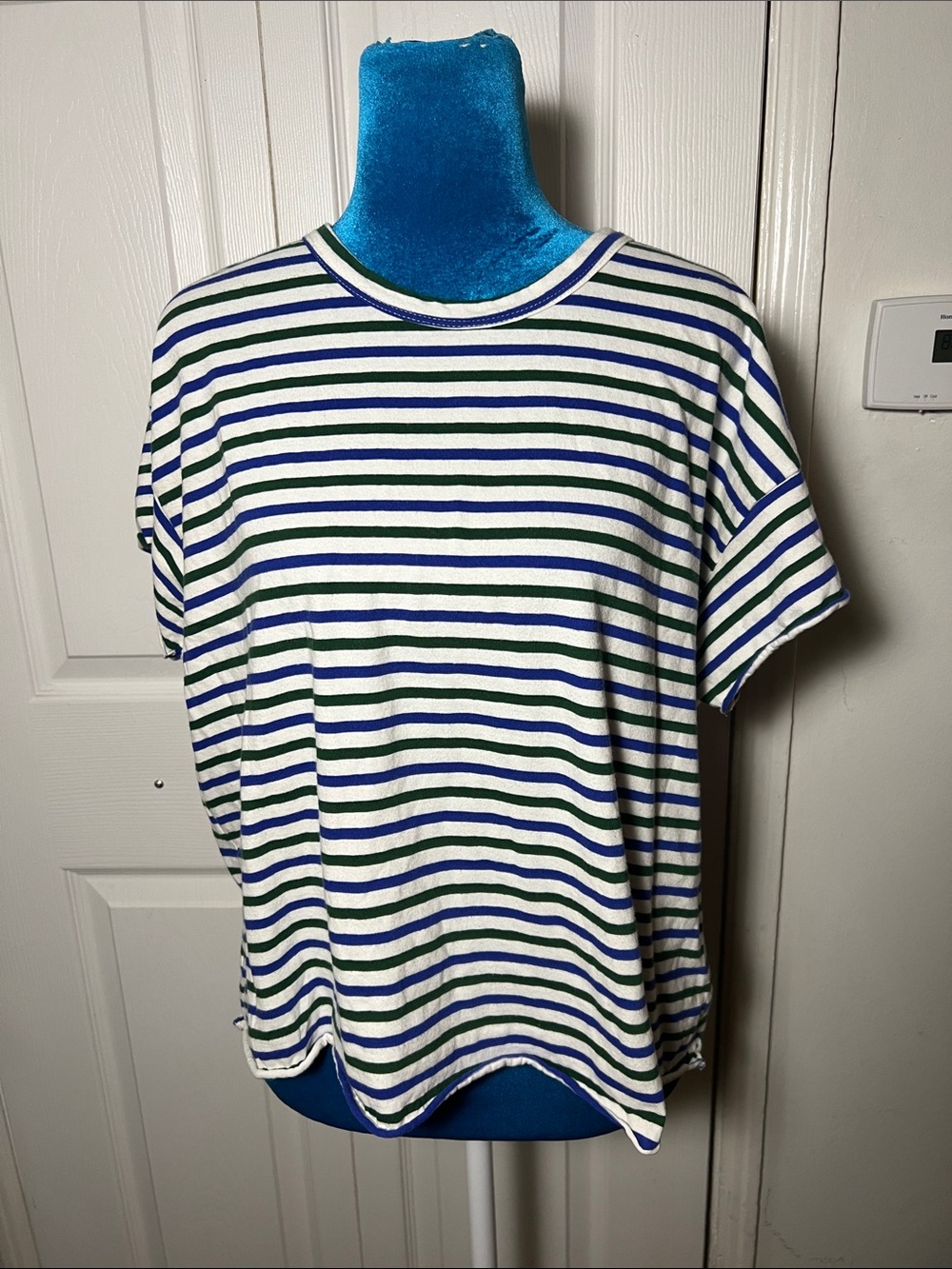 The GREAT. Striped Cotton T Shirt Women’s 2 Medium
